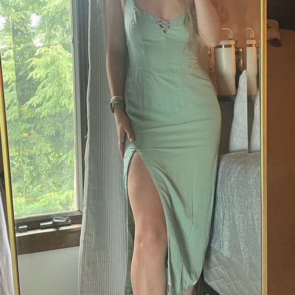 Abercrombie corset lace up midi dress!